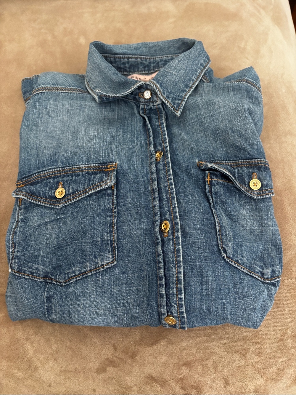 Juicy Women’s western Denim Shirt - Blue size small